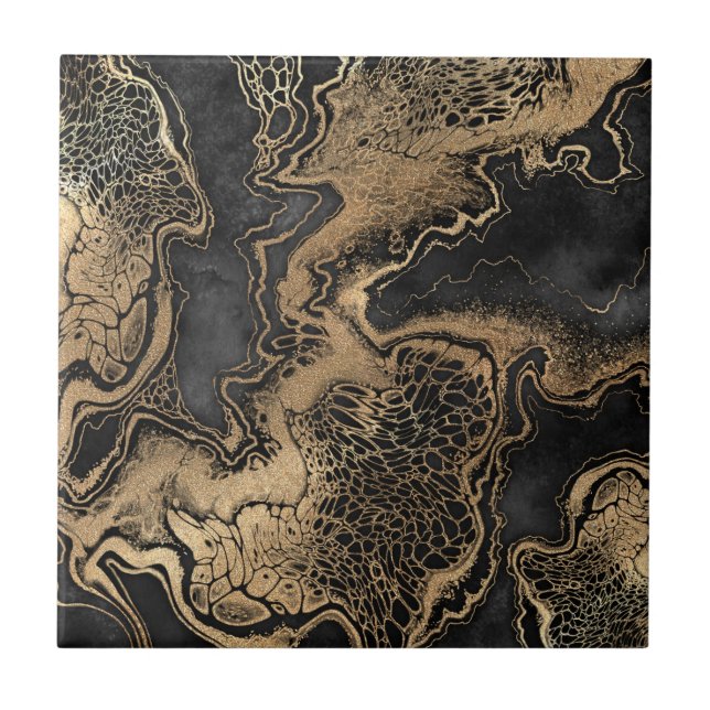 Azulejo Bonito de Mármol de oro negro (Frente)