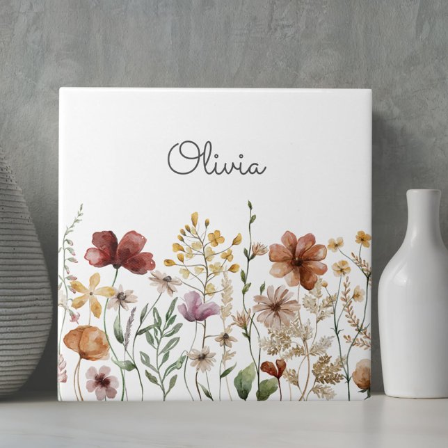 Azulejo Bonito Flora de Agua Flora Silvestre Jardín (Close up)