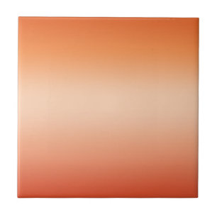 Azulejo Bonito Ombre Naranja de verano caliente y gradient