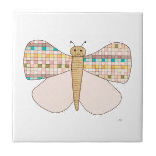 Azulejo Bonito Pastel Butterfly Art Tile-Erin Brie Art Cer
