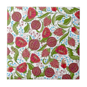 Azulejo Bonito patrón fresco floral de verano