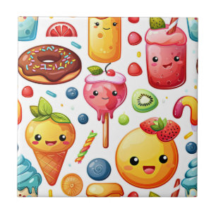 Azulejo Bonitos dulces alegres y graciosos