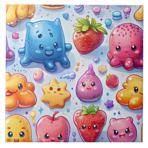 Azulejo Bonitos dulces alegres y graciosos