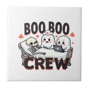 Azulejo Boo Boo Crew Cute Halloween Enfermera Fantasmas Es