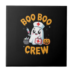 Azulejo Boo Boo Crew Enfermera Fantasma Lindo Halloween En