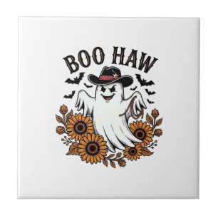 Azulejo Boo Haw Vaquero Fantasma Girasoles Murciélagos Hal