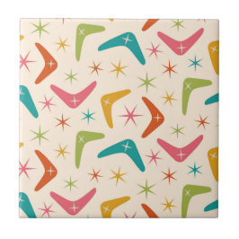 Azulejo Boomerang de mediados de siglo con estrenos retro