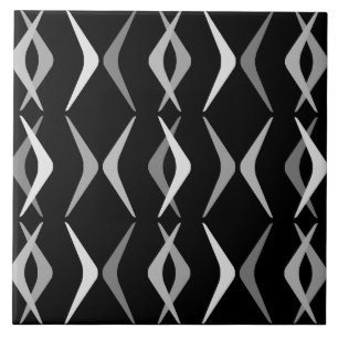 Azulejo Boomerangs Black Gray