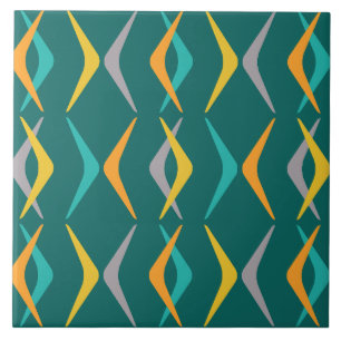Azulejo Boomerangs Verde azulados