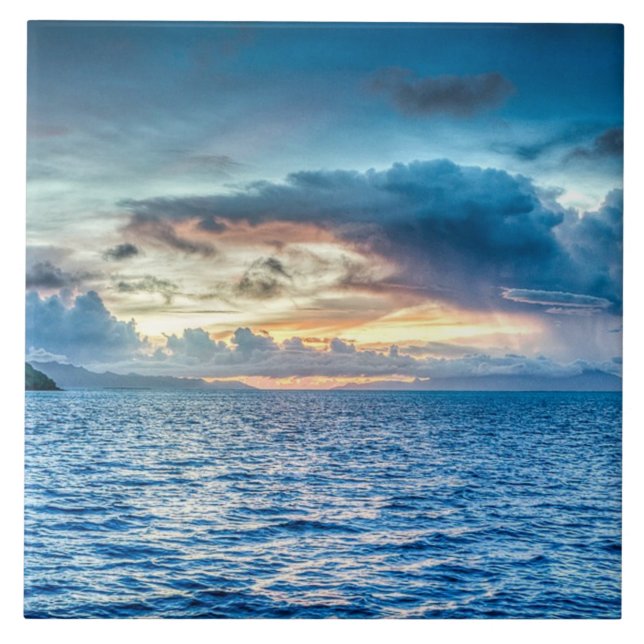 Azulejo Bora-bora, isla del Pacífico Sur (Frente)