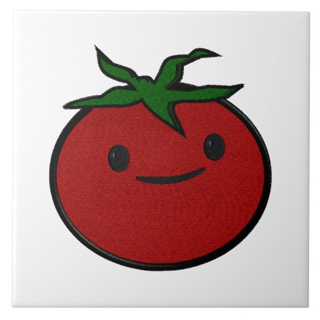 Azulejo Bordado de tomate lindo impresión decorativa (Frente)