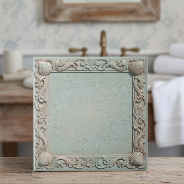 Azulejo Borde de concha de vida marina Trompe L'oeil 1 ID1 (Subido por el creador)