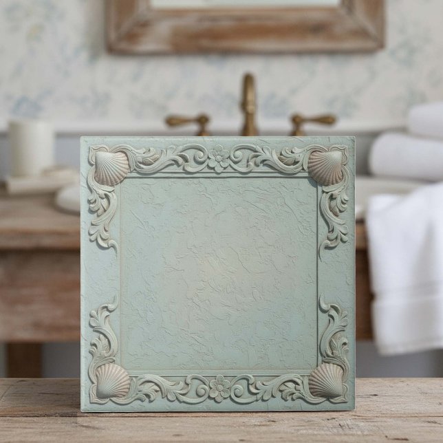 Azulejo Borde de concha de vida marina Trompe L'oeil 2 ID1 (Subido por el creador)