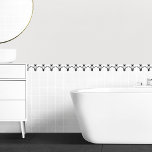 Azulejo Borde geométrico elegante de color blanco negro Ar<br><div class="desc">Este mosaico de cerámica geométrica de estilo Art Deco elegante en blanco y negro es perfecto para interiores modernos o vintage de estilo Art Déco. Con detalles nítidos, esta cerámica bordeada es perfecta para añadir un toque de elegancia a tu casa, que sea tu cuarto de baño, cocina o cualquier...</div>