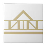 Azulejo Borde Geométrico Simple 02 de color blanco Art Dec<br><div class="desc">Moda de imitación de oro y blanco estilo deco simple triángulo detalles geométricos adorno de cerámica de borde decorativo con líneas. Por favor, tenga en cuenta que el oro en este diseño es una impresión de color amarillo beige plano y no es un color oro o Relieve metalizado real. Moda...</div>