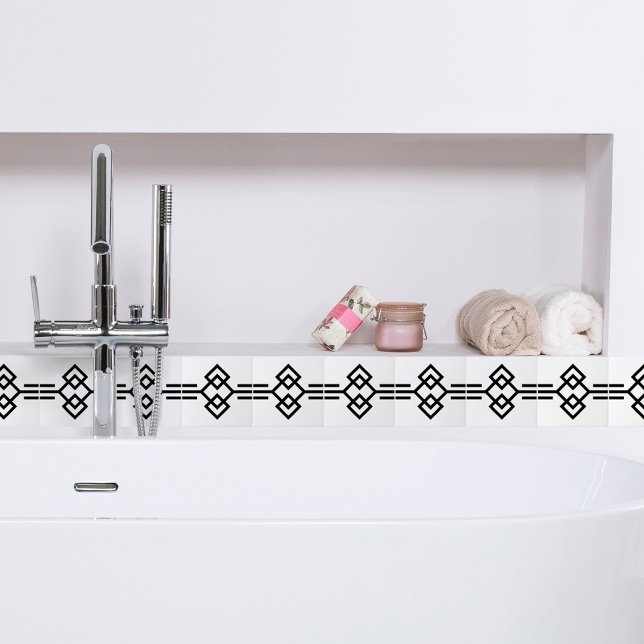 Azulejo Borde Geométrico Simple Blanco Blanco Blanco Art D (Subido por el creador)