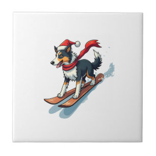 Azulejo Border Collie Snowboarder