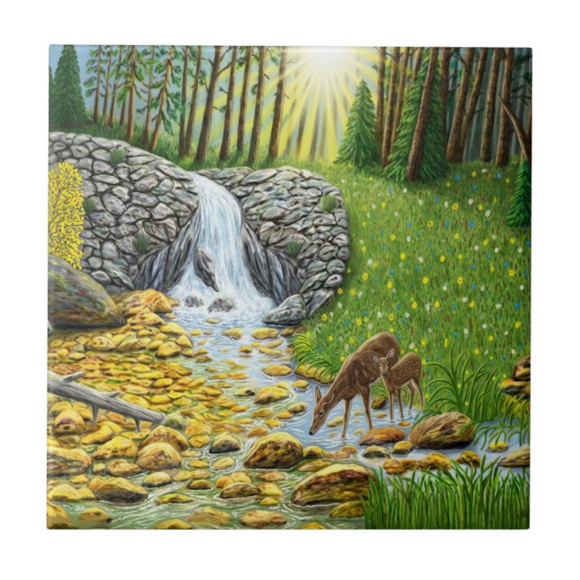 Azulejo Bosque al amanecer (Frente)