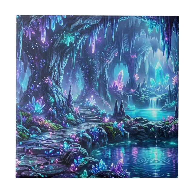 Azulejo Bosque Brillante con Lago (Frente)