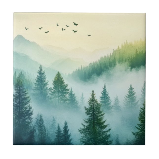 Azulejo Bosque Brumoso (Frente)