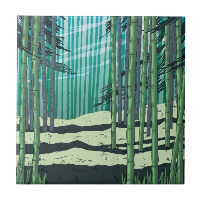 Azulejo Bosque de Bambú (Frente)