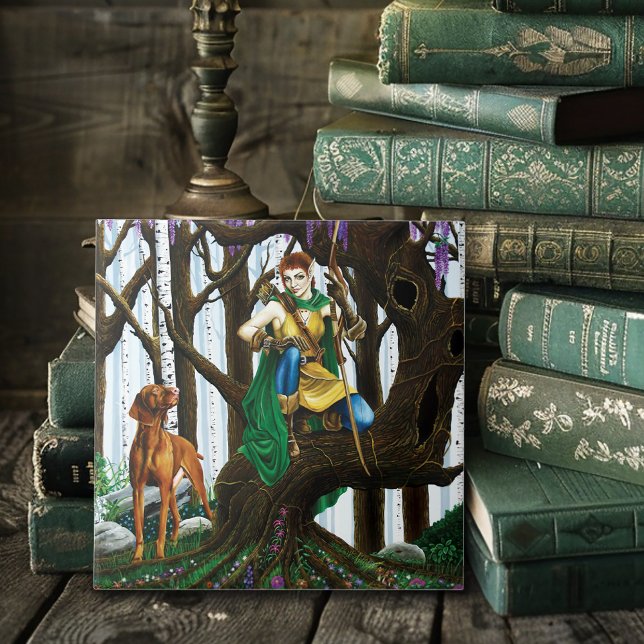 Azulejo Bosque de elfo de perro de Vizsla (Subido por el creador)