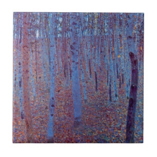Azulejo Bosque de hayas por Gustav Klimt, Arte Nouveau vin