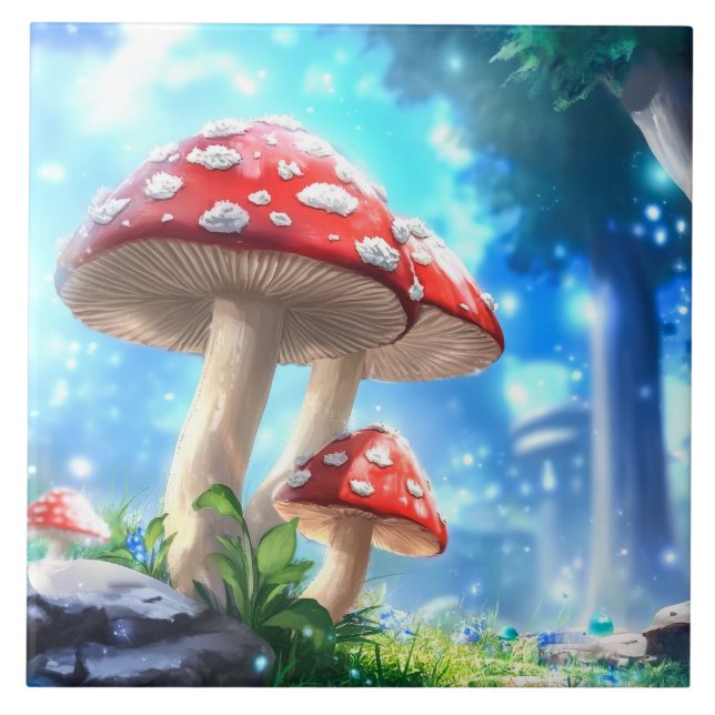 Azulejo Bosque de hongos (Frente)