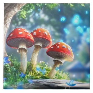 Azulejo Bosque de hongos