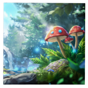 Azulejo Bosque de hongos