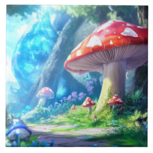 Azulejo Bosque de hongos