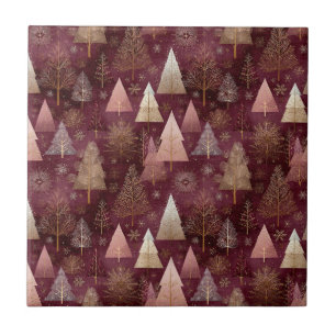 Azulejo Bosque de invierno elegante patrón de Navidad (11)