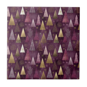 Azulejo Bosque de invierno elegante patrón de Navidad (2)