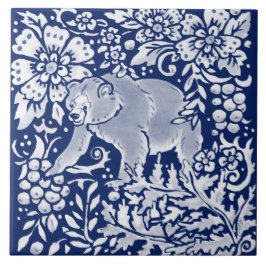 Azulejo Bosque de osos de animales de la Marina Azul de Co