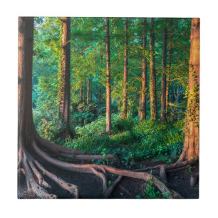 Azulejo Bosque en verano