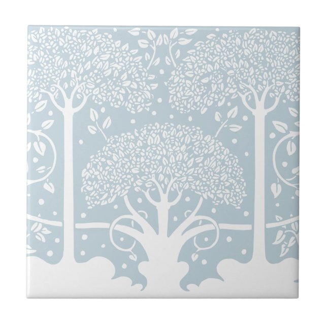 Azulejo Bosque encantado Calm Baby Blue Trees (Frente)