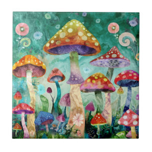 Azulejo Bosque Mágico Mushroom