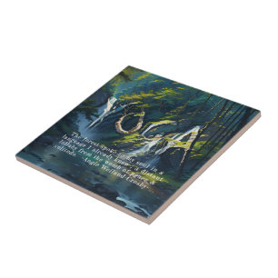 Azulejo Bosque natural YOGA texto oculto Reiki citas maest