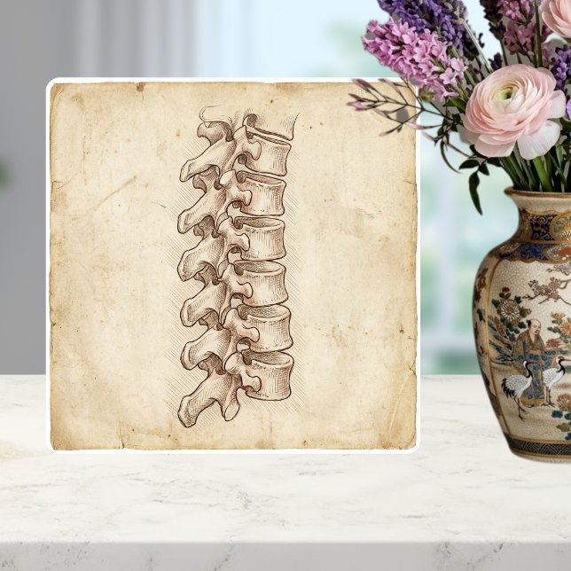 Azulejo Bosquejo de Anatomía de Columna Antigua (Subido por el creador)