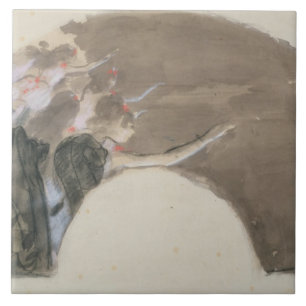 Azulejo Bosquejo para una fan, c.1879 de Edgar Degas el