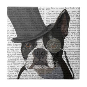 Azulejo Boston Terrier, hedor formal y Gorra