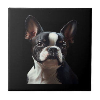 Azulejo Boston Terrier - Oil Paint Classic T-Shirt
