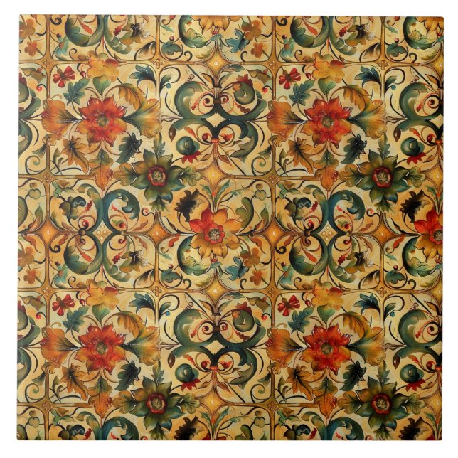 Azulejo Botánica de la Edad de Oro (Frente)