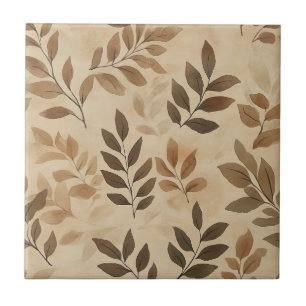 Azulejo Botánico Atemporal – Hoja en Neutros Cálidos (5)