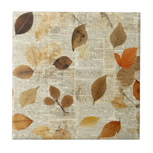 Azulejo Botánico Atemporal – Hoja en Neutros Cálidos (6)