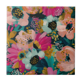 Azulejo Botánico Floral 