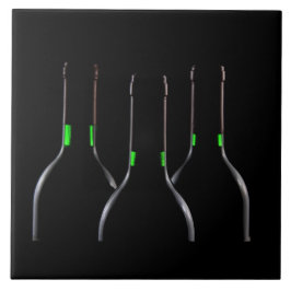 Azulejo Botellas de vino Tile de cerámica negra