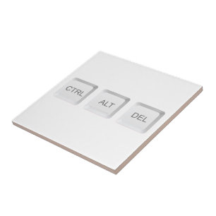 Azulejo Botón del teclado de computadora CTRL ALT DEL de S