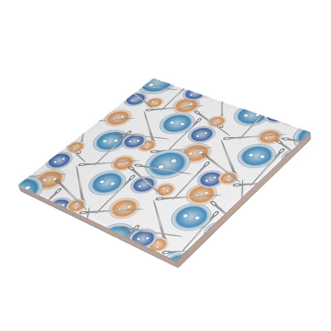 Azulejo Botones y agujas de coser (Lado)