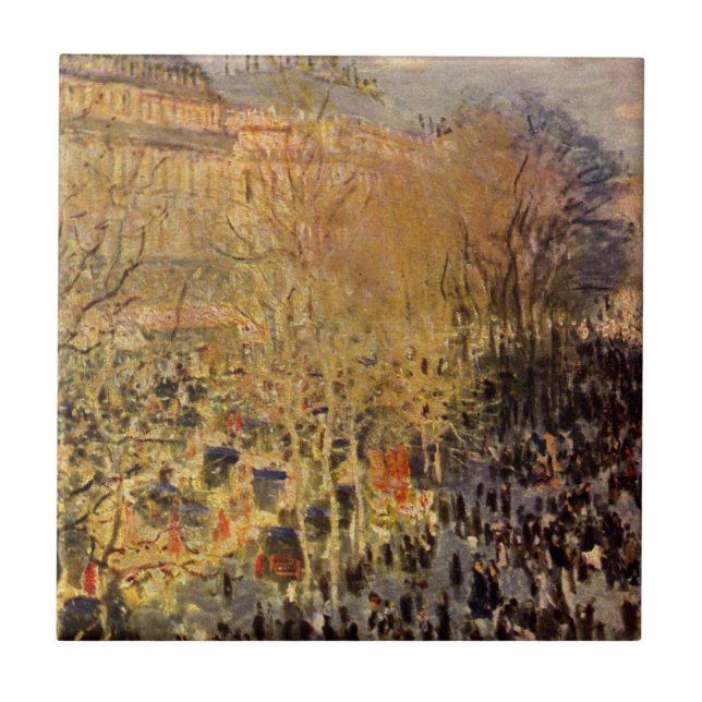 Azulejo Boulevard des Capucines de Claude Monet, Arte Fino (Frente)